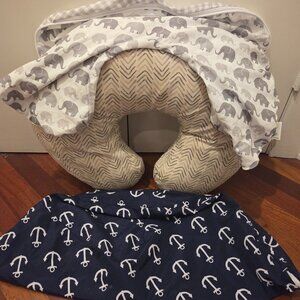 Boppy Original Nursing Pillow + 2 Extra Covers – Great Condition